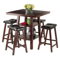 Belmont Modern Gray 4-Person Counter Height Dining Set with Storage