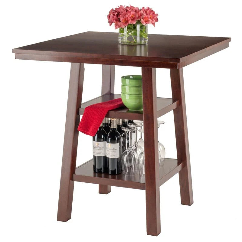 Belmont Modern Gray 4-Person Counter Height Dining Set with Storage