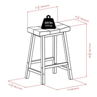 Belmont Modern Gray 4-Person Counter Height Dining Set with Storage