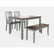 Modern Heritage 4-Person Antique Wooden Dining Set