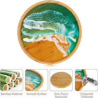 Wood Eclat Ocean-Inspired Resin Decorative Tray